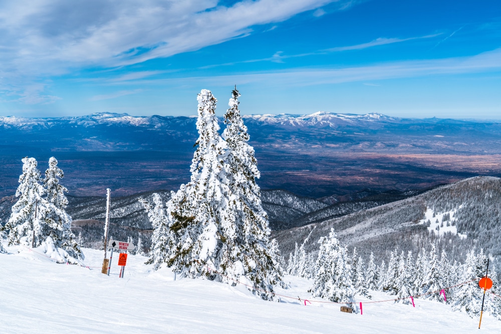 Gorgeous Views at the top of Ski Santa Fe in winter