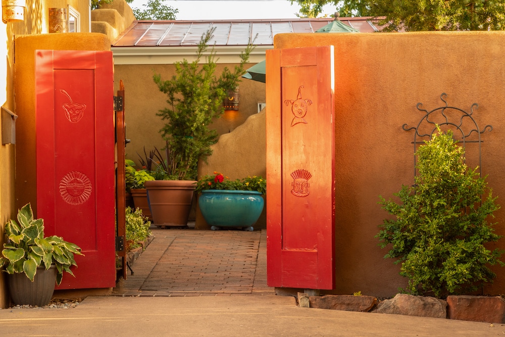 Entry to the courtyard at our Santa Fe Bed and Breakfast